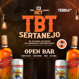 Show TBT Sertanejo Open Bar no Terra SP