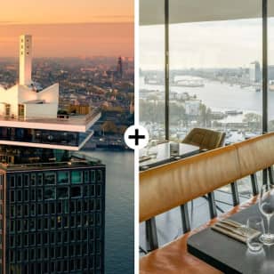 A'DAM Lookout: Toegangsticket + Lunch of Diner in Moon Revolving Restaurant
