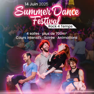 Summer Dance Festival - Danse à 2 Rock à BERCY (débutants à avancés - pas besoin de partenaires)