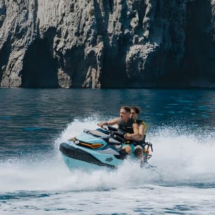 Jetski-Erlebnis in Cala en Basset und Cueva s'Argilau