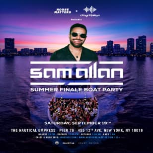 House Music Boat Party: SAM ALLAN - Congregation Summer Yacht Par