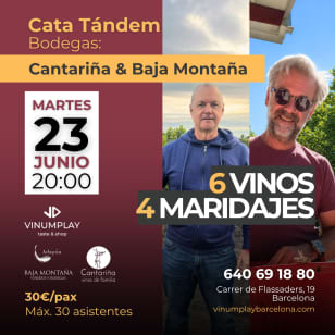 Cata Tándem - Bodega Cantariña & Baja Montaña en Barcelona