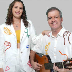 Edu Krieger e Natalia Voss
