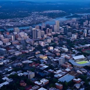 Aerial adventure above Portland, Oregon