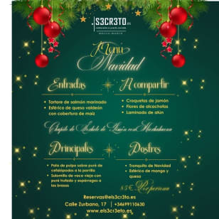 Christmas Menu at El S3CR3TO