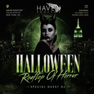 Halloween Best Rooftop Of Horror @ Haven Rooftop NYC