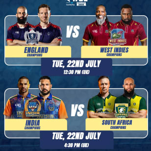 Double Match: England vs West Indies & India vs South Africa - World Championship of Legends