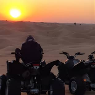 Sunset Quad Bike Tour Dubai (Deep desert ride , sunset in desert)