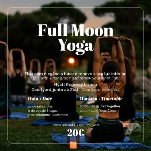 Full Moon Yoga no Hyatt Regency Lisboa