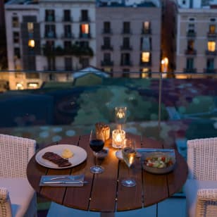 Menú Moonlight Dinner en The Roof