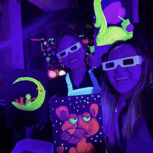 Neon Paint & Sip Experience