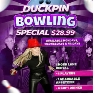 🎳 Duckpin Bowling Daily Special – Mondays, Wednesdays & Fridays!