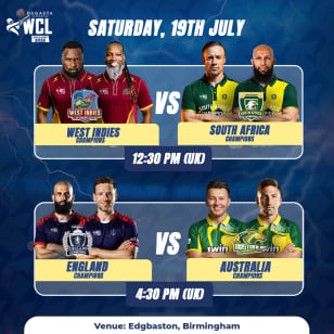 Double Match: West Indies vs South Africa Champions & England vs Australia  - World Championship of Legends