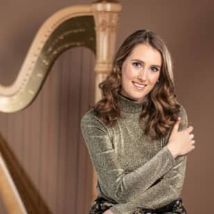 Classical Harp by candlelight