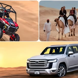 Desert Safari with Quad Bike Camel ride ,SandBoarding ,InalndSea 
