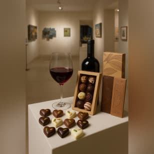 Arte y Sabor: Vino, Bombones Artesanos y recorrido por galería de arte