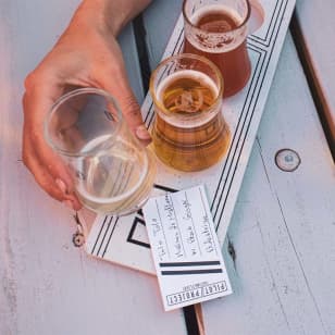 Flight of Beer at the Pilot Project Tasting Room