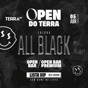 Open Bar do Terra SP: Edição All Black
