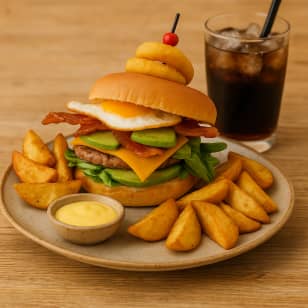 All Day Burger Menus at Waffle Barcelona