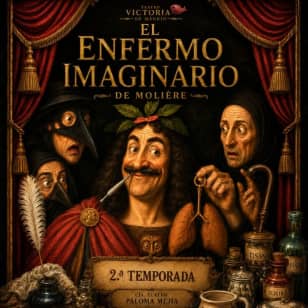 Viens découvrir Le Malade imaginaire au Théâtre Victoria de Madrid.