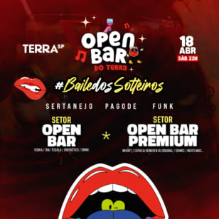 Show Baile dos Solteiros: Open Bar 6.0 no Terra SP