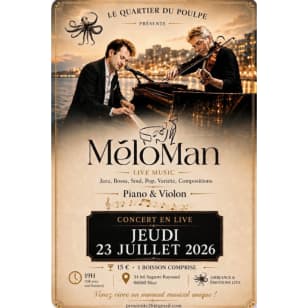 🎹 MéloMan – Concerto Live di Pianoforte e Violino a Nizza
