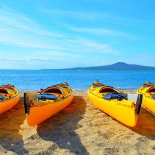 Tagesausflug mit dem Meerkajak auf der Insel Rangitoto