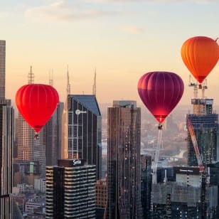 Vol en montgolfière à Melbourne au lever du soleil & Petit déjeuner au champagne en option