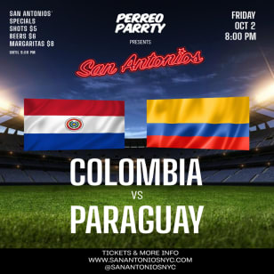 Colombia vs Paraguay: Soccer Game Watch Party at San Antonios Reg
