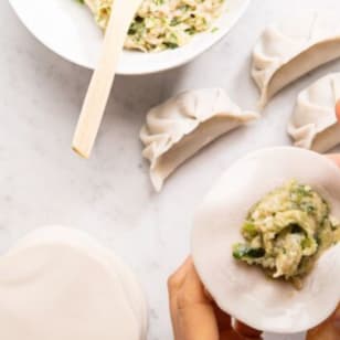 Asiatische Dumplings in NYC