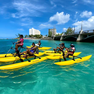 Adventure Water Bike in Condado Lagoon, San Juan