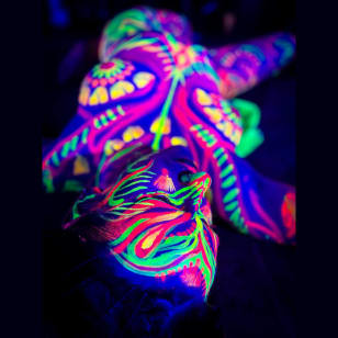 Neon Naked Life Drawing in Oxford Circus!