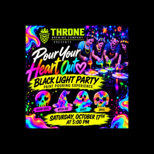 A 🎃 Glow Crazy! Blacklight Paint Pour & Sip Party