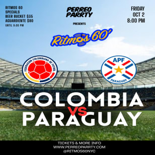Colombia vs Paraguay - Soccer Game Watch Party at Ritmos 60 Salsa