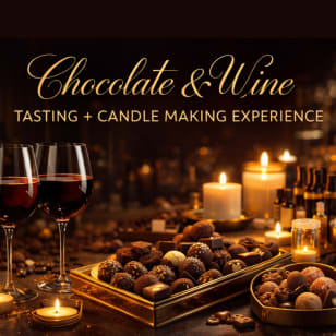 Degustazione di cioccolato e vino per coppie + produzione di candele