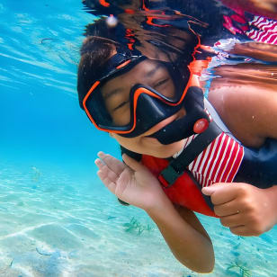 San Juan: Kids and Family Snorkeling with Complimentary Videos