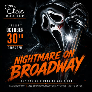 Nightmare On Broadway- NYC Halloween #1 Party@ Elsie Rooftop