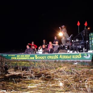 Everglades de Noche: excursión de 1 hora en hidrodeslizador por Boggy Creek