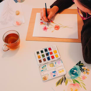 Malerei-Workshop: Blumen mit Aquarellfarben