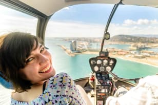 Barcelona: vuelo en helicóptero y traslado en barco desde el helipuerto