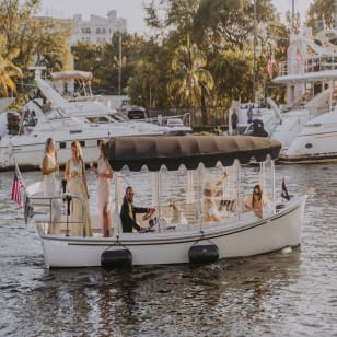 Crucero privado en E-Boat de lujo con tabla de vinos y embutidos en Miami
