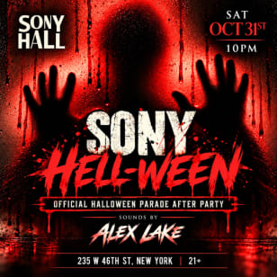 SONY HELL-OWEEN - NYC #1 HALLOWEEN PARTY @ SONY HALL 10/31
