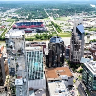Visite en hélicoptère du centre-ville de Nashville