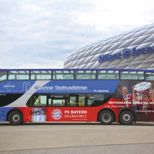 Tour in autobus cittadino a Monaco + سجَّة نادي بايرن ميونخ ألianz Arena