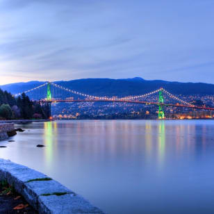 Tour guiado en autobús al atardecer en Vancouver
