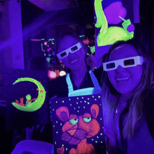 Neon Paint & Sip Experience