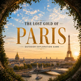 Gioco all'aperto di esplorazione "L'oro perduto di Parigi"