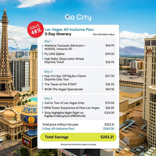Las Vegas Pass: 45+ Things to Do including Heli Night Flight 3