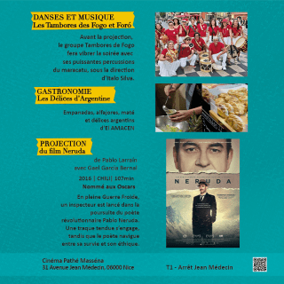 SOIRÉE La Fiesta - Cinéma Chilien, show et musique latino et dégustation latina à Nice 2