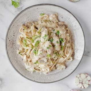 Handmade Tagliatelle with Porcini Mushroom and Pancetta Sauce - NJ 1